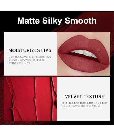  EONFAVE 24 Hours Lipstick 4 Colors Waterproof Matte Velvet Non Adhesive Cigarette Case Silky Texture Highly Pigmented Lipstick for Women Girls - Buy Online on GoSupps.com