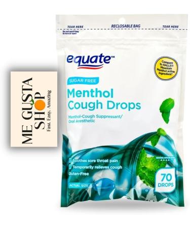 Equate Sugar Free Menthol Cough Drops 70 Count Pack of 01 70 Total + me Gusta Sticker - Buy Online on GoSupps.com