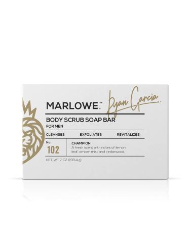 MARLOWE. No. 102 Body Scrub Soap for Men (Limited Edition Ryan Garcia Champion Bar  7 Ounce (Pack of 1)