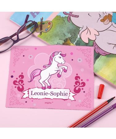 Striefchen Children's Glasses Cleaning Cloth Personalized with Beautiful Pink Childlike Motifs | Perfect for Kids - Buy Online on GoSupps.com