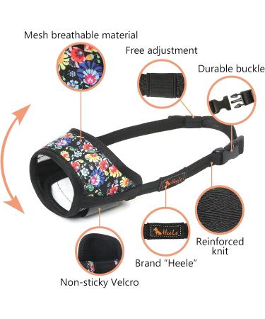 Heele Dog Muzzle - Soft Nylon Air Mesh Breathable & Comfortable Muzzle for Dogs | International Shipping - Buy Online on GoSupps.com