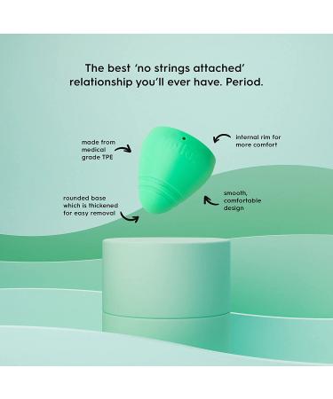 Hello Cup Low Cervix Menstrual Cup - SM Green | BPA Free TPE | Reusable & Hypoallergenic | Smooth & Comfortable | 1 Count - Buy Online on GoSupps.com