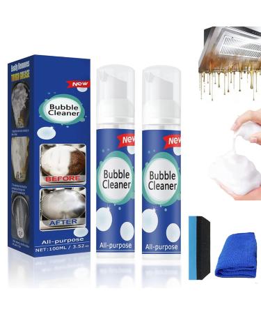 All-Purpose Bubble Cleaner Foaming Heavy Oil Stain Cleaner Powerful Foam Cleaner for Stain Removal Stubborn Grease And Dirt Removal Spray (30ML 2Pcs) 30ML 2Pcs