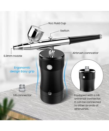Cosscci 30 PSI Airbrush Kit - Portable Mini Air Brush Spray Gun with Compressor Kit for Cake Decorating, Makeup & Nail Art - Buy Online on GoSupps.com