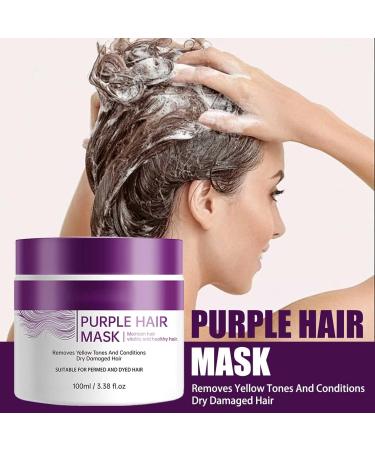 Hair Mask For Deep Repair Collagen Hair Mask Purple Hair Mask Hair Care Deep Smoothing Hair Mask Intense Hydration For Dry And Damaged Hair (1PC) - Buy Online on GoSupps.com