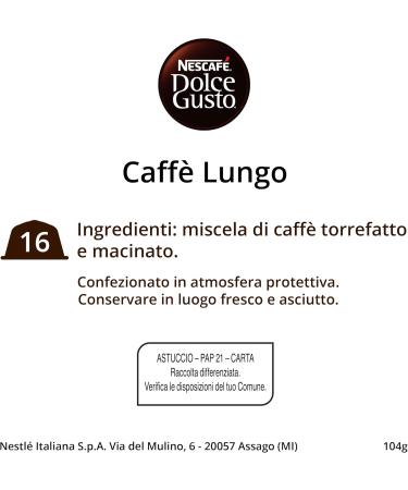  NESCAFE DOLCE GUSTO Nescaf Dolce Gusto Lungo - Coffee - 16 Capsules (1 box x 16) - Buy Online on GoSupps.com