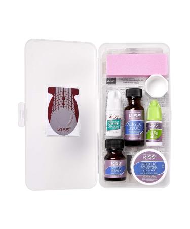 Buy KISS Complete Salon Acrylic Fake Nails Kit - Manicure Essentials with Liquid Primer Powder & Glue - Long Bubble Free Nails for Perfect Nail Art - Buy Online on GoSupps.com