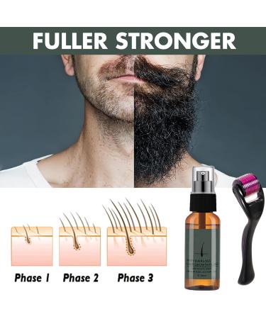 Men's Beard Growth Kit - Oil Serum & Roller for Rapid Beard Growth - Buy Online on GoSupps.com
