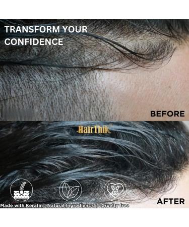 HairThik Hair Building Fibers - Thicker Fuller Hair Solution for Men & Women | 55g Black - Instantly Fill Fine & Thinning Hair - Buy Online on GoSupps.com