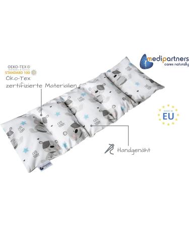 Medi Partners Kirschkernkissen 60x20cm | 800g Eco-Friendly Pillow | 100% Cotton | Warming & Cold Therapy | Removable Teddy Cover - Buy Online on GoSupps.com