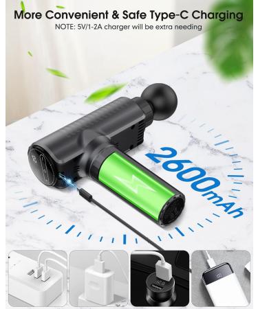 Uplayteck Massage Gun - 30 Speed Hand Massager with LCD Touchscreen & 6 Heads | Ultimate Relaxation for Shoulders Body & Back - Buy Online on GoSupps.com