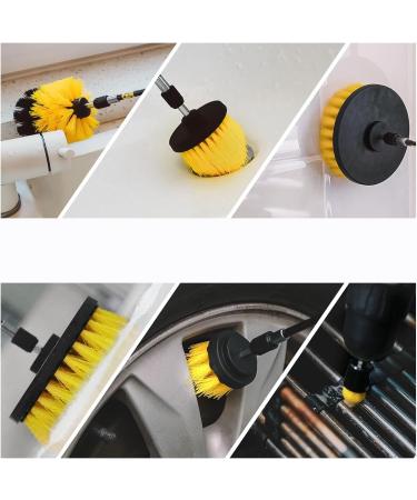 12 Pcs Drill Brush Attachments Set Drill Scrubber Brush Kit Scrub Pads and Sponge Power Scrubber Brush with Extend Long Attachment for Bathroom Floor Tub Car Grout Tile - Buy Online on GoSupps.com