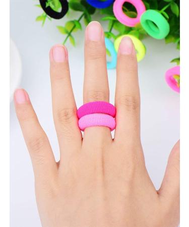 Dream Loom Kids Hair Ties - 100 Small Rubber Bands for Baby Girls, Elastic Ponytail Holders in Multicolor - Tiny Soft Hair Accessories - Buy Online on GoSupps.com