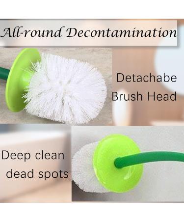 Dora Bridal Toilet Plunger Brush Hold Combo Set - Heavy Base, Compact Holder, Strong Bristles - Green (1 Pack) - Buy Online on GoSupps.com