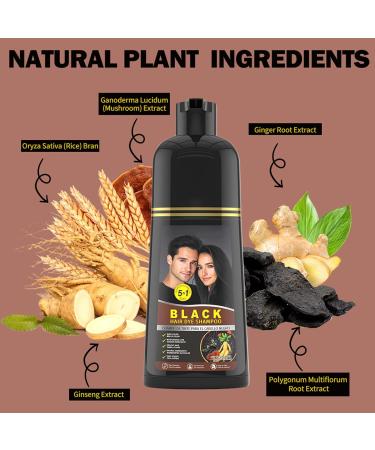 Moisturizing Hair Dye Shampoo Anti-Gray Formula Instant Gray Coverage Scented Daily Care Long Lasting Color Black/Grey Ideal for Home Salon Men Women Use - Buy Online on GoSupps.com