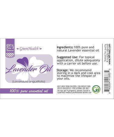 Lavender (Bulgarian) Essential Oil - 32 fl oz - Aluminum Bottle w/Locking Cap - GreenHealth - Buy Online on GoSupps.com