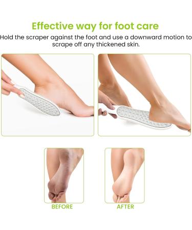 maxtachi 2 in 1 Feet Hard Skin Remover Double Side Pedicure Foot File Dead Hard Cracked Skin Calluses Remover Highly Effective Foot File for Foot Spa-White - Buy Online on GoSupps.com