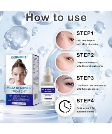 Dermfree Milia Remover Treatment Milia Spot Treatment with Salicylic Acid Milia Acne Serum Clearing Skin Essence(30ML) - Buy Online on GoSupps.com