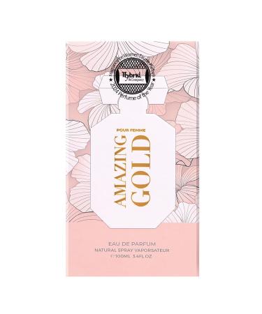 Hybrid & Company Women Amazing Glod Pour Femme Eau De Parfum Vaporisateur Natural Spray 3.4 Fl Oz - Buy Online on GoSupps.com