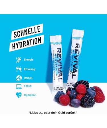 Revival Isotonic Beverage Powder - Electrolyte Hydration Drink Cherry Flavor (30 Sticks) - Perfect Sports Drink for Optimal Hydration - Buy Online on GoSupps.com