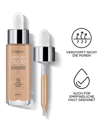 L'Or al Paris Tinted Serum - Nourishing Liquid Foundation with Hyaluronic Acid | Perfect Match No. 1-2 Very Light-Light | 30 ml - International Shipping - Buy Online on GoSupps.com