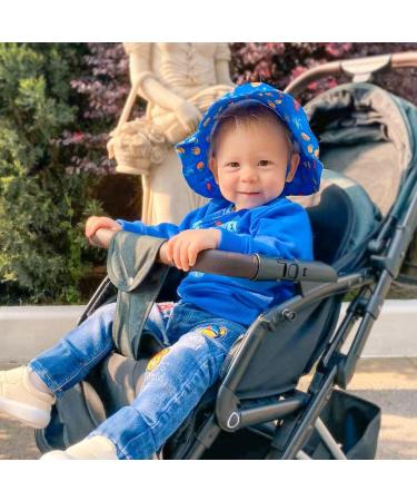 LACOFIA Toddler Baby Sun Hat - Wide Brim Kids Bucket Hat for Outdoor Beach Pool | Adjustable 6-24 Months | Unisex Summer Hat (Blue Octopus) - Buy Online on GoSupps.com