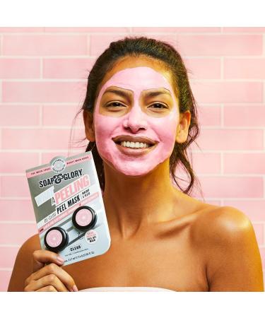 Soap & Glory What A Peeling Purifying Peel Off Face Mask - Chamomile & Kaolin Clay Pore Minimizing for Oily Skin - 2 Pack Skin Purifying Peels - Buy Online on GoSupps.com