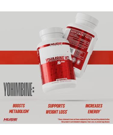 Huge Supplements Yohimbine HCL 5mg (60 Capsules) for Body Recomposition & Energy Boost - Buy Online on GoSupps.com