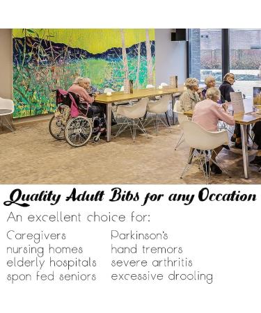 Washable Waterproof Adult Bib with Crumb Catcher - Funny Dog Design for Men, Women & Elderly - Buy Online on GoSupps.com