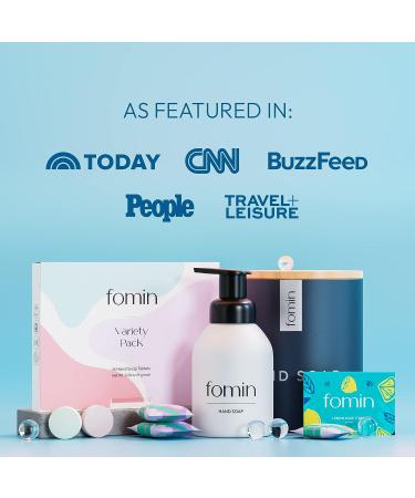 FOMIN Antibacterial Lemon Travel Soap Sheets - 300ct Dissolvable Hand Washing Mini Soap for Camping - Buy Online on GoSupps.com