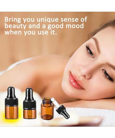 Alledomain 24Pcs 1Ml Amber Glass Sample Dropper Bottles Empty Mini Bottles with Dropper Pipettes Plastic Cap Refillable Small Sample Vials Container for Essential Oils Perfume Cosmetic Liquid - Buy Online on GoSupps.com