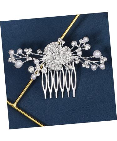 Ipetboom Wedding Hair Comb hair combs for women accessories hair accessories headgear wedding bride pearl hair alloy rhinestone hair comb rhinestones womens hair accessories - Buy Online on GoSupps.com