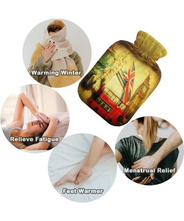 Naanle London Big Ben Heat Bottle - 1L Transparent Hot Water Bottle for Bed Hand & Feet Warmer - Pain Relief & Cold Therapy - Buy Online on GoSupps.com