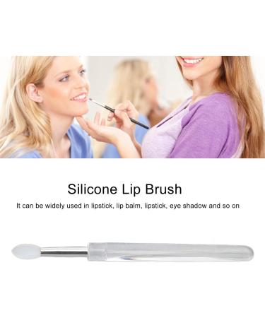 15pcs Silicone Lip Brush Transparent Handle White Reusable Lipstick Brush Applicator for Lip Mask with Dustproof Lid - Buy Online on GoSupps.com