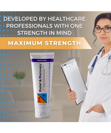 24/7 Relief & Recovery Topical Pain Relief Cream - Effective Muscle & Joint Pain Relief for Bursitis Sciatica & Feet - 4oz Tube - Buy Online on GoSupps.com
