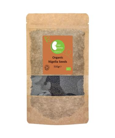 Organic Nigella Seeds (Black Cumin Kalonji) - Certified Organic- by Busy Beans Organic (500g) - Buy Online on GoSupps.com