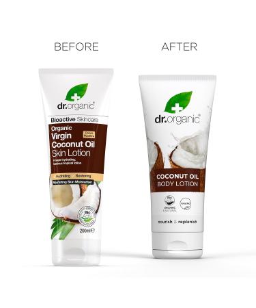 Organic Coconut Oil Lotion | Moisturizing for Dry Skin | Natural & Vegetarian | Paraben & SLS Free | 200ml - Buy Online on GoSupps.com