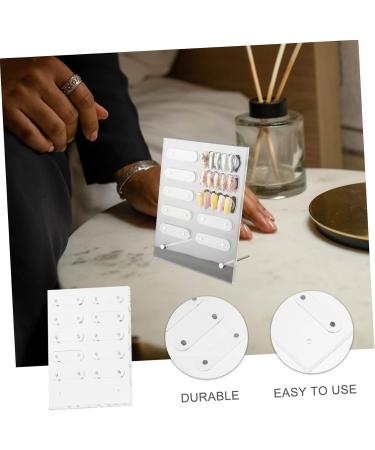 Beavorty 1 Set nail display board nail sample chart board false tip display stand nail art practice tool nail art display rack nail color display DIY Nail piece Acrylic Work nail polish 20x16cm Transparent 1 - Buy Online on GoSupps.com