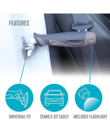 Stander Metro Car Handle Plus | Portable Grab Bar & Standing Assist with LED Flashlight - Buy Online on GoSupps.com