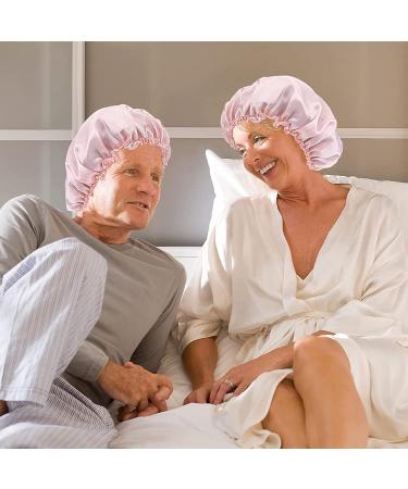 Zhenp Large Waterproof Shower Hood - 2 Pack Reusable Satin Hair Cover for Curly Hair Elastic Double Layer with Buckle - Buy Online on GoSupps.com