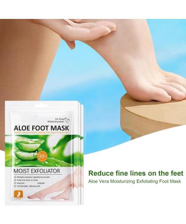 Fo-Ot M-Asks Lot de 3 paires de masques exfoliants pour peaux dures hydratants et nourrissants adoucissants non irritants r parateurs pour talons fissur s pieds morts et secs (Aloe Vera) - Buy Online on GoSupps.com