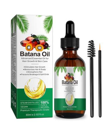 Organic Batana Oil for Hair Growth - 100% Pure & Natural | Repair Split Ends & Nourish Scalp All Hair Types 2.02 fl oz - Buy Online on GoSupps.com