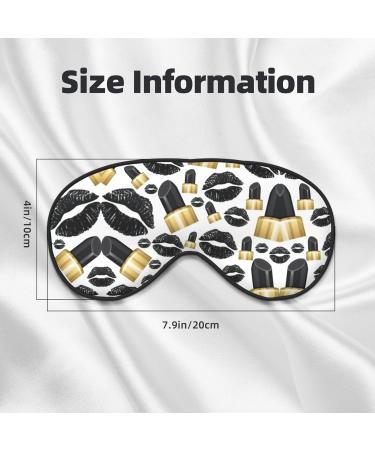 Cool Black Lipstick Soft Sleep Eye Mask - Breathable Female Eye Patch for Travel & Relaxation - Buy Online on GoSupps.com