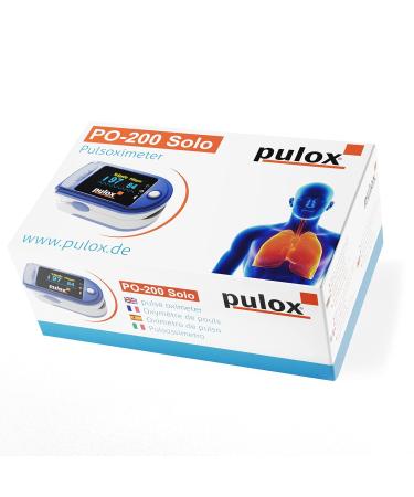 Pulse Oximeter PULOX PO-200 Solo - Blue Finger Pulse Oximeter for Accurate Pulse & Oxygen Saturation Measurement International Shipping Available - Buy Online on GoSupps.com