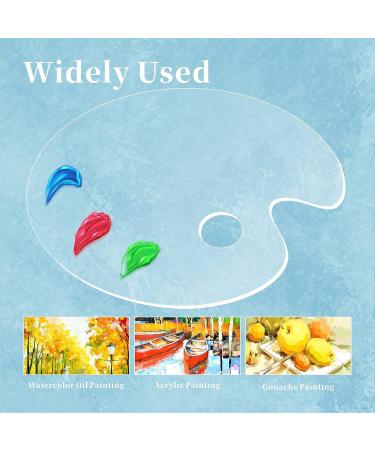 Large Oval Acrylic Paint Palette - 15 x 11 Inches - Easy to Clean - Non-Stick - Buy Online on GoSupps.com