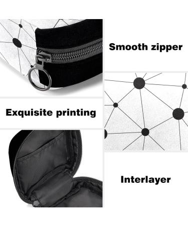 GIAPB Period Bag | Sanitary Napkin Storage & Makeup Pouch | Black Node Design | White Background | Color 4512 - Buy Online on GoSupps.com