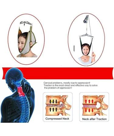 Neck Cervical Traction Device Unit Kit Home Over Door Neck Spinal Decompression Devices Traction Frame Relaxation Hammock Effective Decrease Neck Stress Tension Headache Green Constructive23 - Buy Online on GoSupps.com