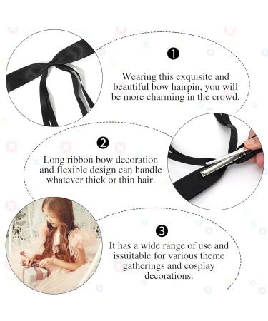 8 Pcs Hair Ribbon Colorful Hair Bows for Women Barrettes Clips with Long Tail Bow Hair Clips for Girls Hair Accessories - Buy Online on GoSupps.com