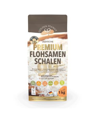 GOLDEN PEANUT psyllium husks 1 kg - 99% purity India natural product highest swelling number high in fiber vegan