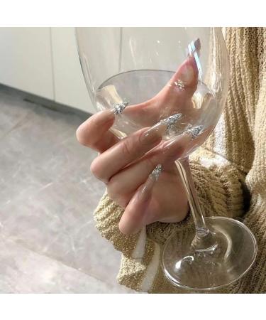 Temperament manicure pure hand-worn nail whitening patch nail detachable nail drop-shaped finished product.(M) - Buy Online on GoSupps.com